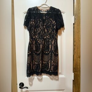 Entro Black Lace Mini Dress